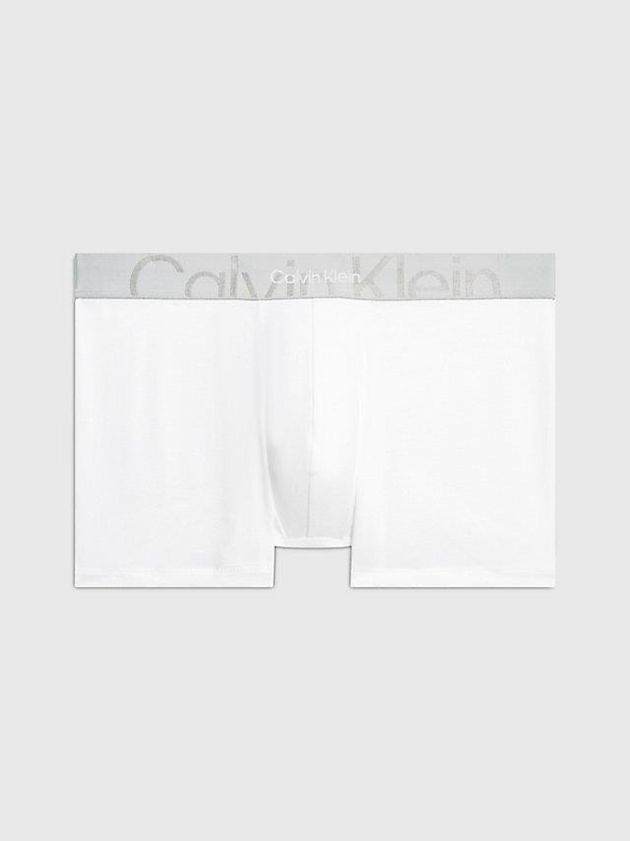 Calvin Klein USA Embossed Icon Mens Trunks White 9683021-KS